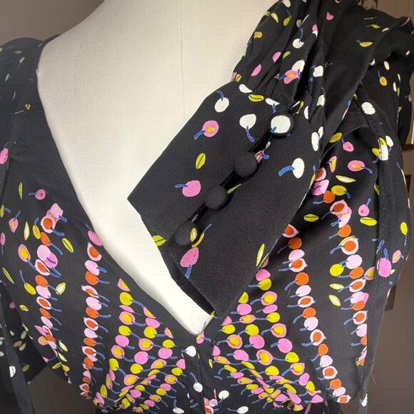 NWT Free People Coryn Mini Dress – Black Combo Floral Boho (sz 2) 345 - Picture 7 of 9